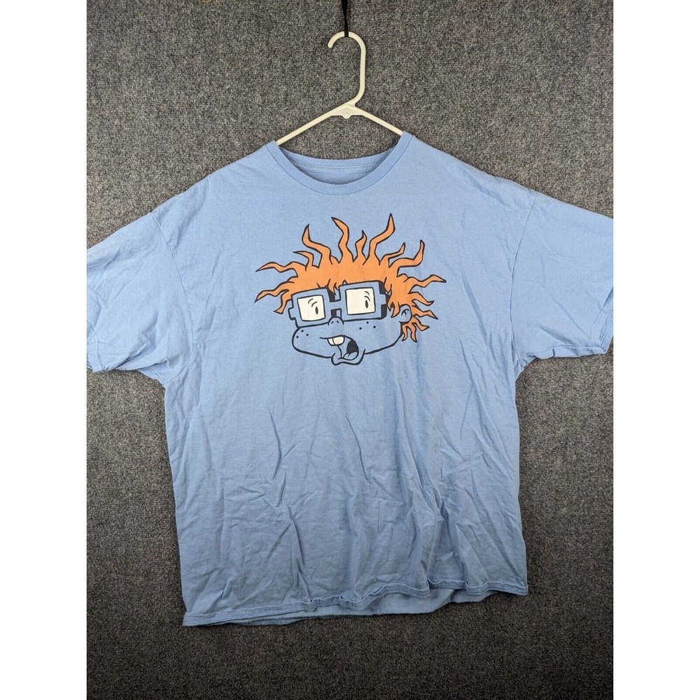 Rugrats Shirt Mens 2XL‎ XXL Blue Baby Cartoon Graphic Chucky Nickelodeon
